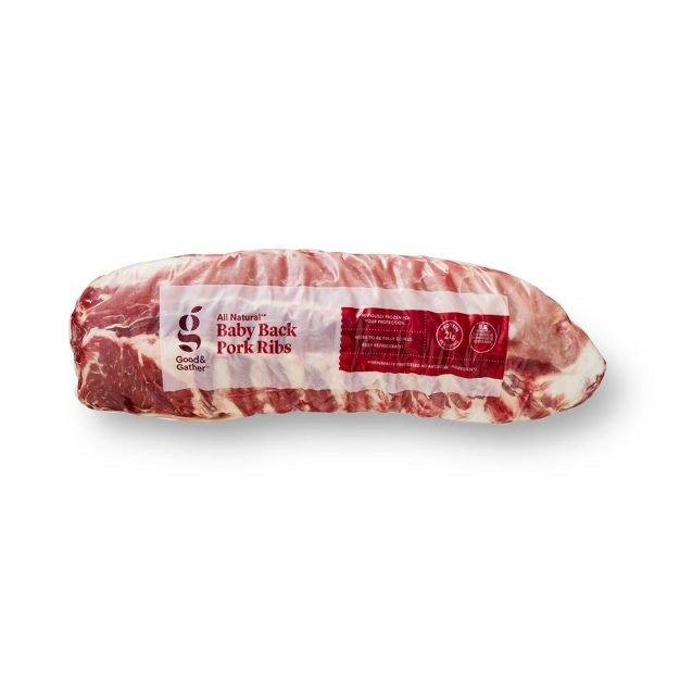 Baby Back Pork Ribs - 2.015-2.726 Lbs - Price Per Lb - Good & Gather™ : Target五折排骨