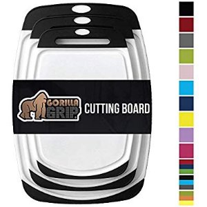 Gorilla Grip Original Reversible Cutting Board (3-Piece), BPA Free