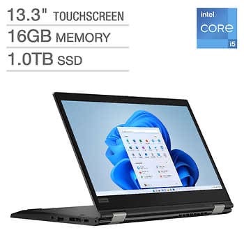 Lenovo ThinkPad L13 Yoga 13.3" Touchscreen 2-in-1 Laptop - 11th Gen Intel Core i5-1145G7 - 1080p - Windows 11 | Costco