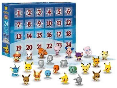 精灵宝可梦圣诞礼盒！一天拆一个开心过圣诞！Amazon.com: Funko Pop! Advent Calendar: Pokemon - 2021 : Toys & Games