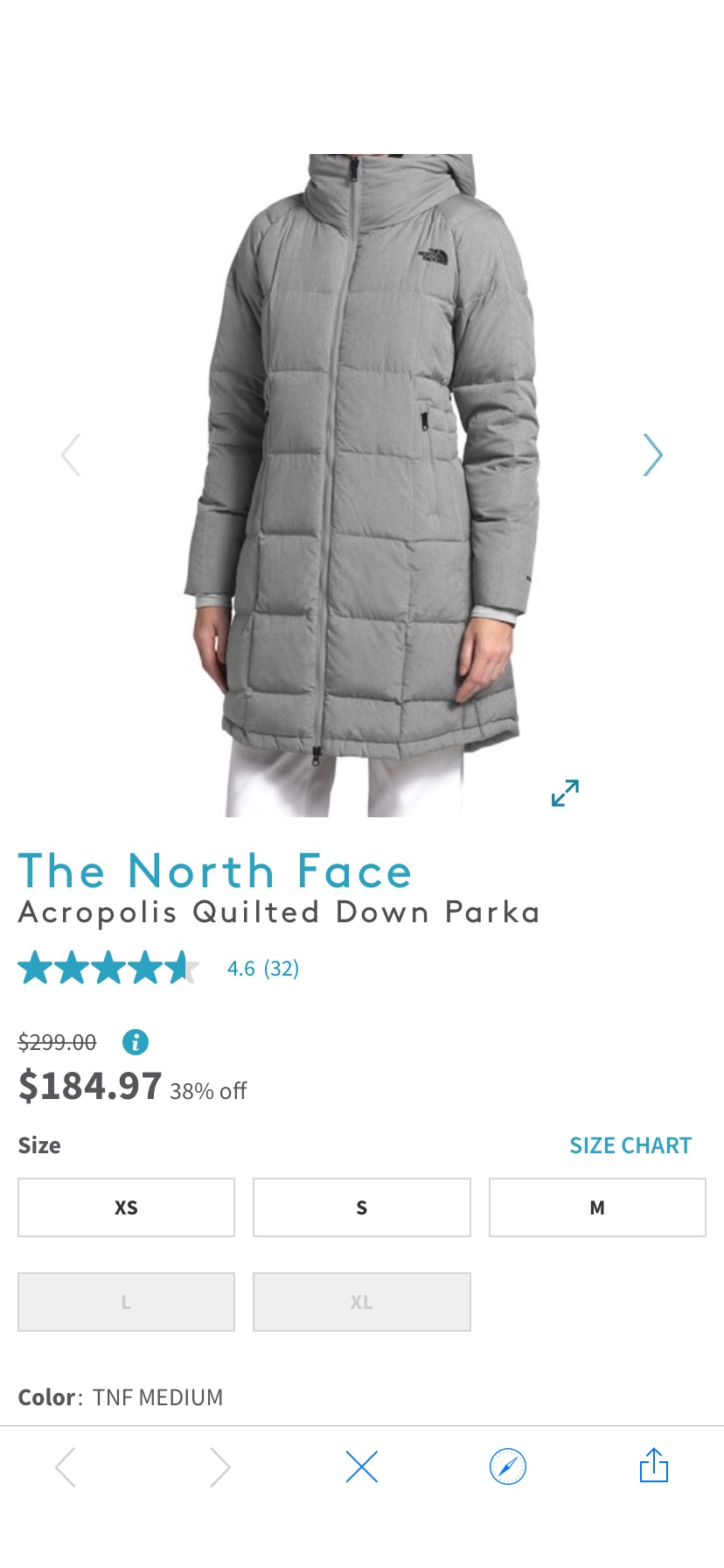 The North Face 羽绒服| Acropolis Quilted Down Parka | Nordstrom Rack