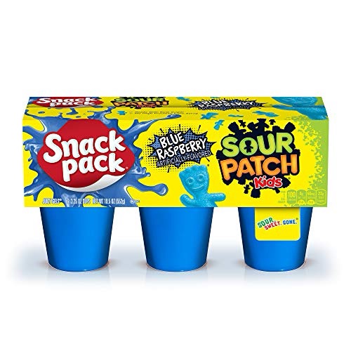Amazon.com : Snack Pack Sour Patch Kids Juicy Gels, Blue Raspberry, 3.25 oz 6 ct, 3.25 oz : Grocery & Gourmet Food