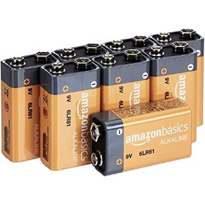Amazon Basics 8 Pack 9 Volt Alkaline Batteries