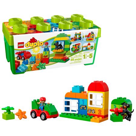 LEGO DUPLO All-in-One-Box-of-Fun Brick Box 10572 (65 Pieces) - Walmart.com 乐高盒子