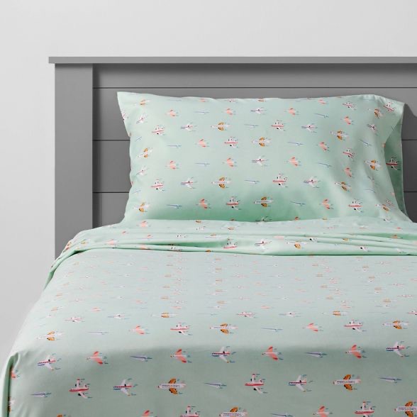 床單和枕頭套裝 Airplane Microfiber Sheet Set - Pillowfort™ : Target