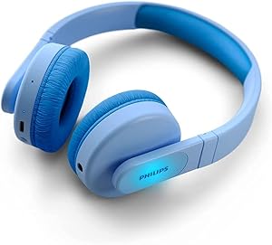 Amazon.com: PHILIPS K4206 Kids Wireless On-Ear Headphones, Bluetooth + Cable Connection, 85dB Limit for Safer Hearing, Built-in Mic, 28 Hours Play time, Parental Controls via Headphones : Electronics