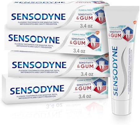 Amazon.com : Sensodyne Sensitivity &amp; Gum Sensitive Toothpaste for Gingivitis, 牙膏 额外6折结帐再减Promotional credit:-$4.00