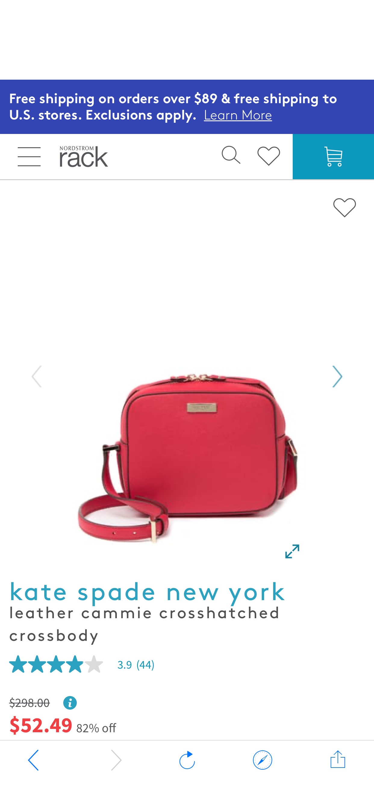 kate spade new york | leather cammie crosshatched crossbody | Nordstrom Rack
斜挎包