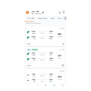 $77 CHI to TPA, 3/1 – 3/8