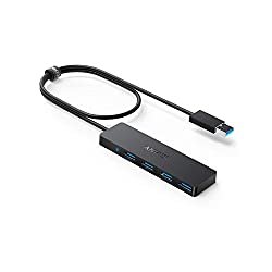 4-Port USB 3.0 Ultra-Slim Data Hub with 2 ft Extended Cable