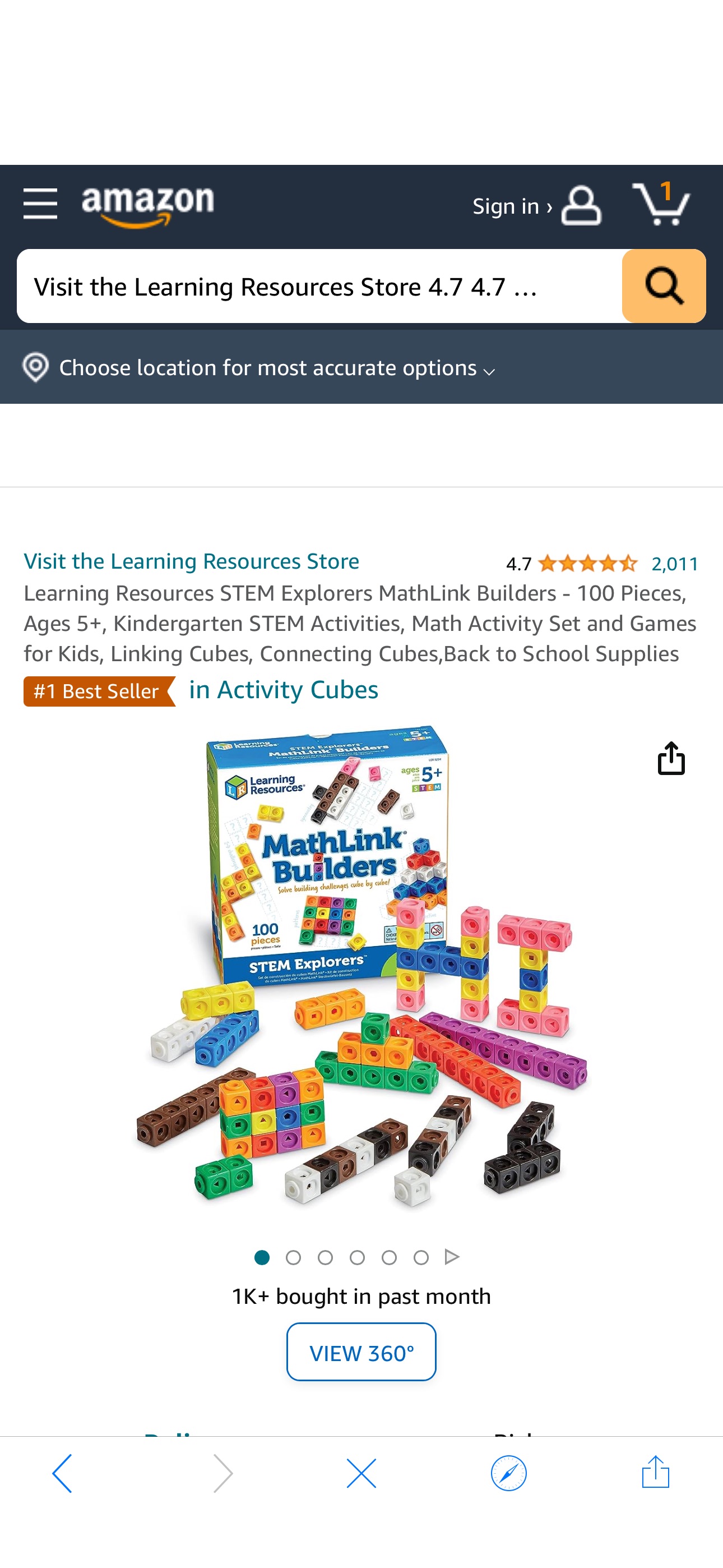 Amazon.com: Learning Resources STEM Explorers MathLink Builders - 100 Pieces
数感学习魔法方块