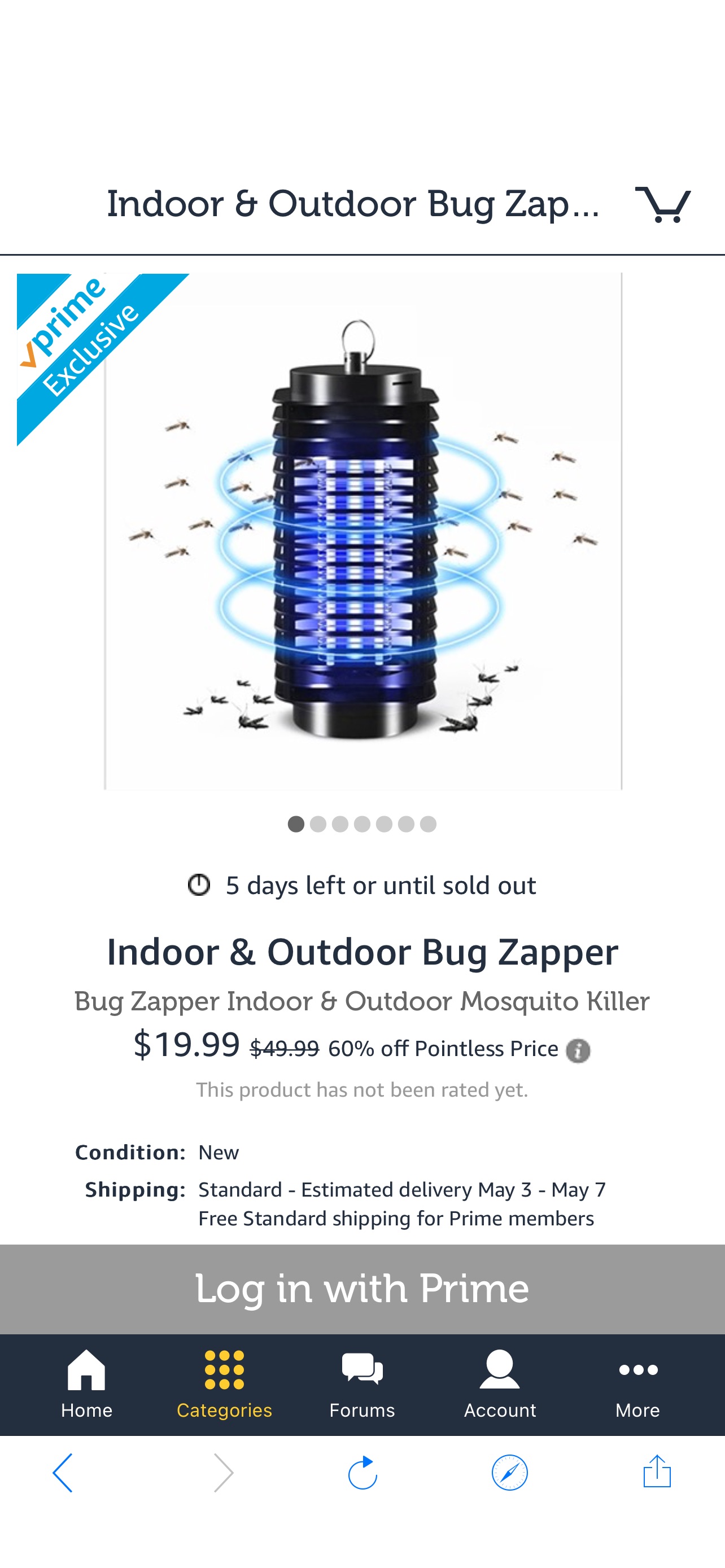 蚊虫诱捕器Indoor & Outdoor Bug Zapper
