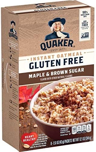 , Gluten Free Instant Oatmeal, Maple & Brown Sugar, 8 Ct