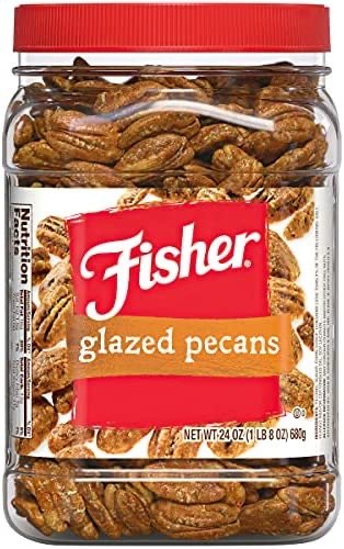 Fisher Snack Glazed Pecans, 24 Ounces, Made with Whole Mammoth Pecans