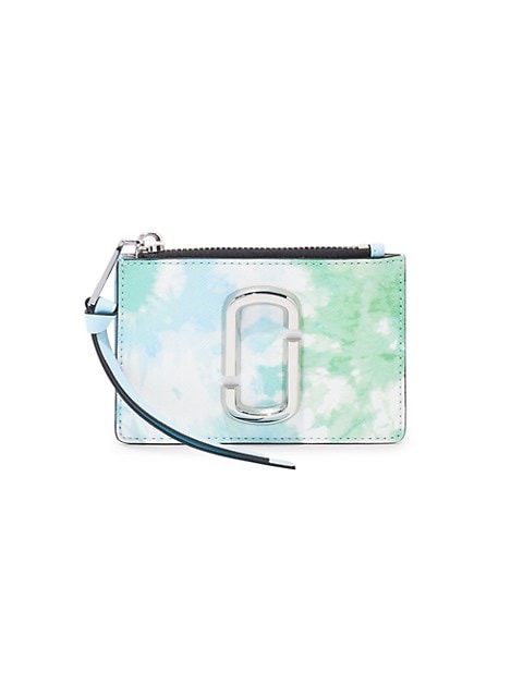 Shop Marc Jacobs 钱包白菜价The Snapshot Tie-Dye Coated Leather Wallet | Saks Fifth Avenue