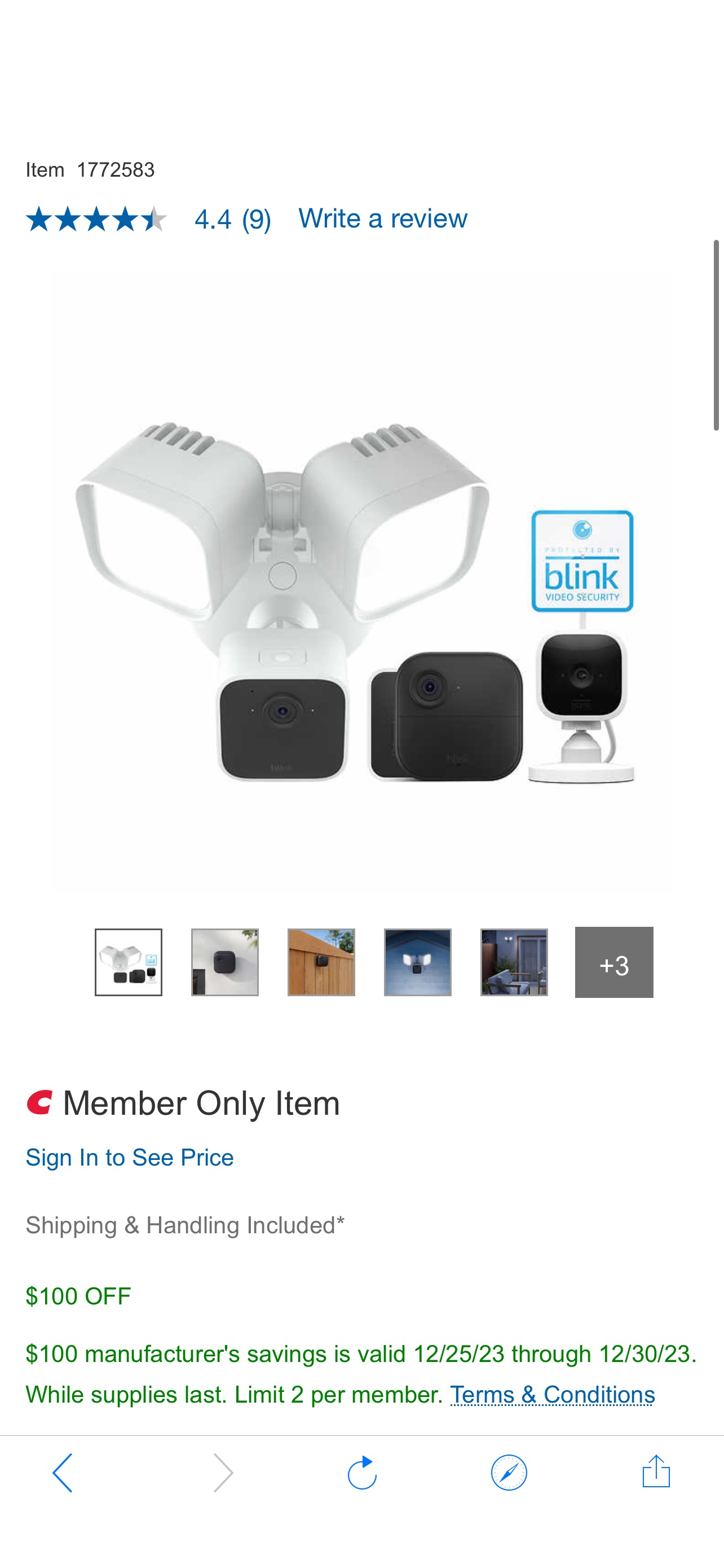 Blink - Wired Floodlight Camera Bundle | Costco