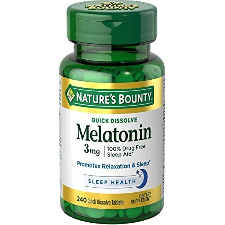 Melatonin 3mg, 100% Drug Free Sleep Aids for Adults, Supports Relaxation and Sleep, Dietary Supplement, 240 Count