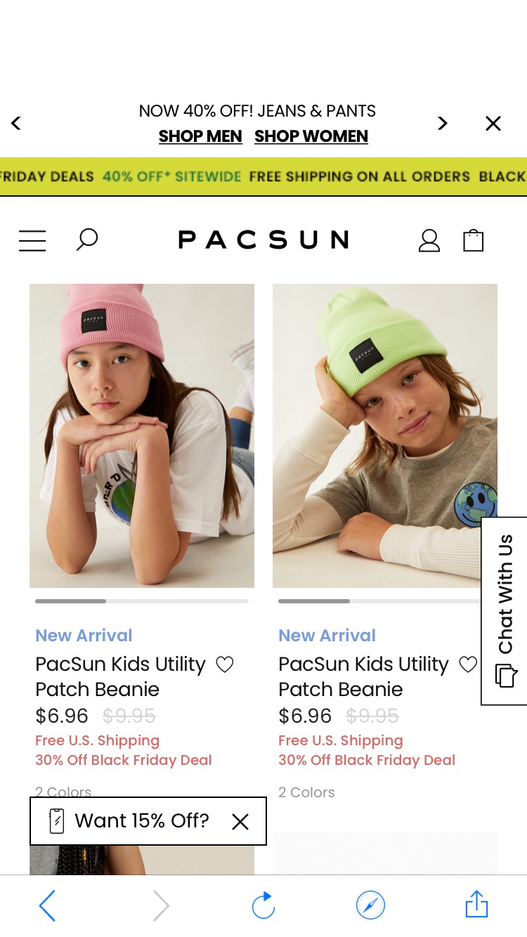 PacSun Kids 儿童帽子Utility Patch Beanie | PacSun