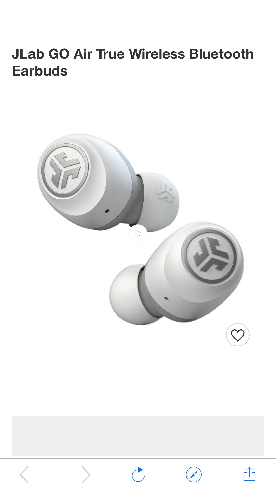 Jlab Go Air True Wireless Bluetooth Earbuds - White蓝牙耳机
