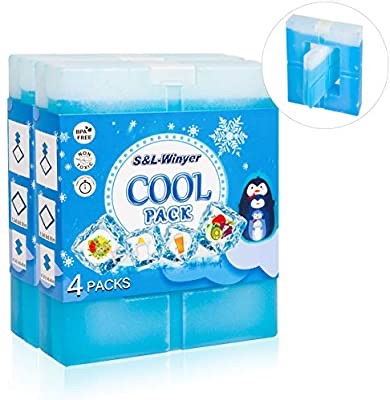 Amazon.com : S&L-Winyer Ice Pack for Lunch Bags/Boxes, Freezer Packs Original Cool Pack, Slim & Long,凝胶冰块