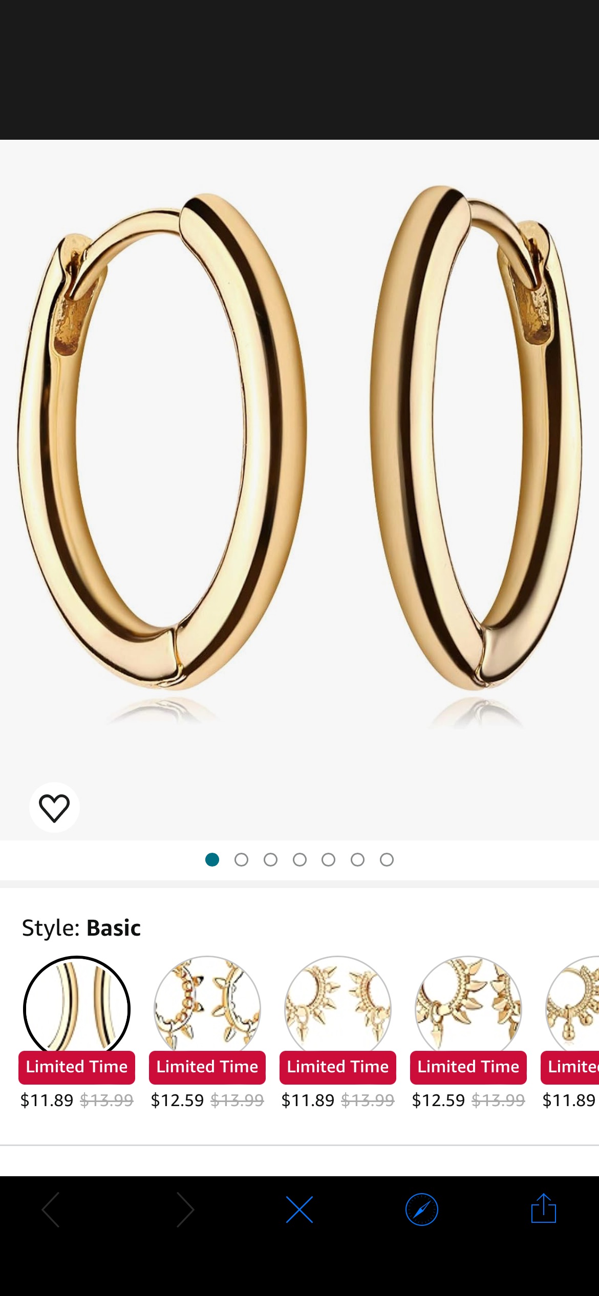 Amazon.com: MYEARS Women Basic Earrings Gold Huggie Hoop 14K Gold Filled Small Simple Handmade Hypoallergenic Everyday Jewelry: Clothing, Shoes & Jewelry