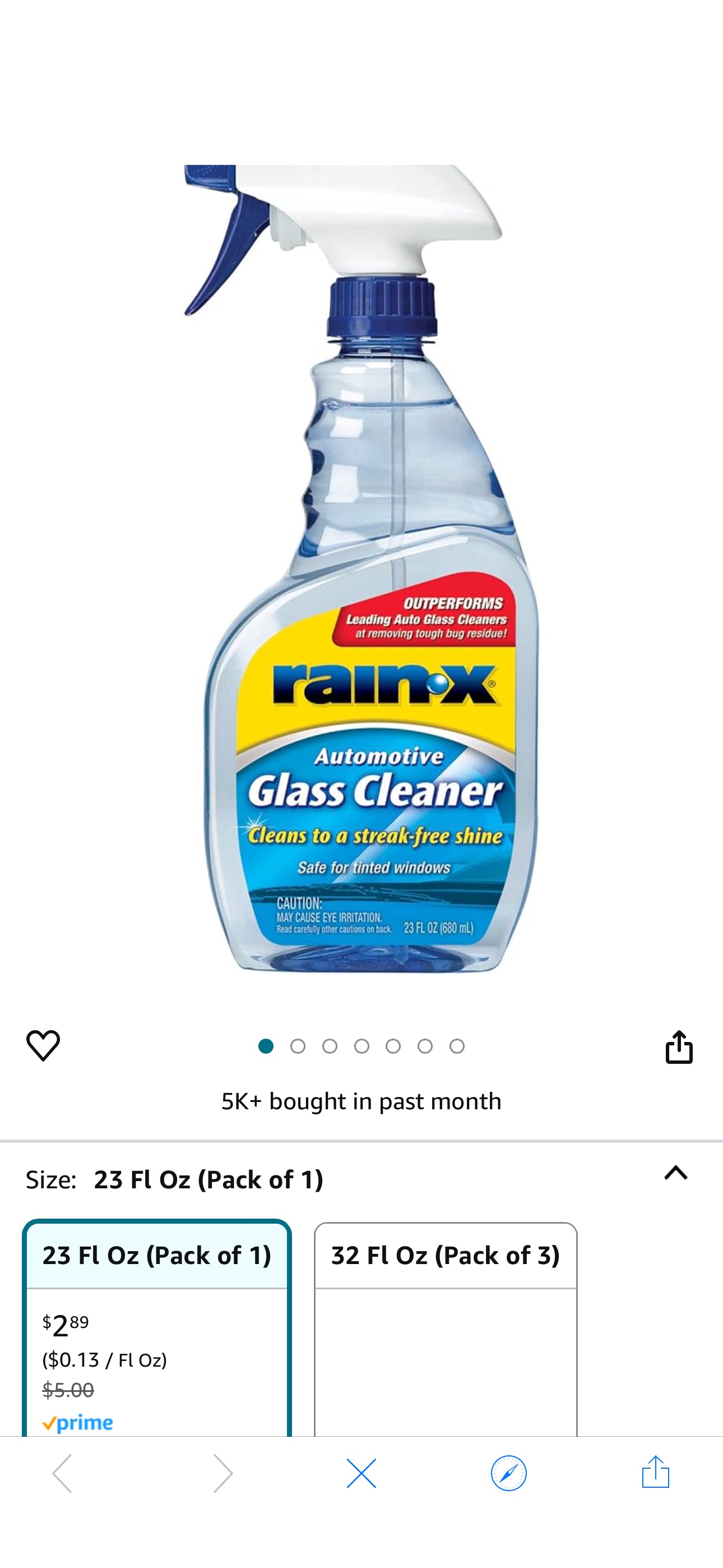 Amazon.com: Rain-X 630018 Auto Glass Cleaner, 23 oz. - Cleans Car Windows, Windshields and Other Auto Glass Surfaces for a Clean, Streak-Free Finish : Everything Else