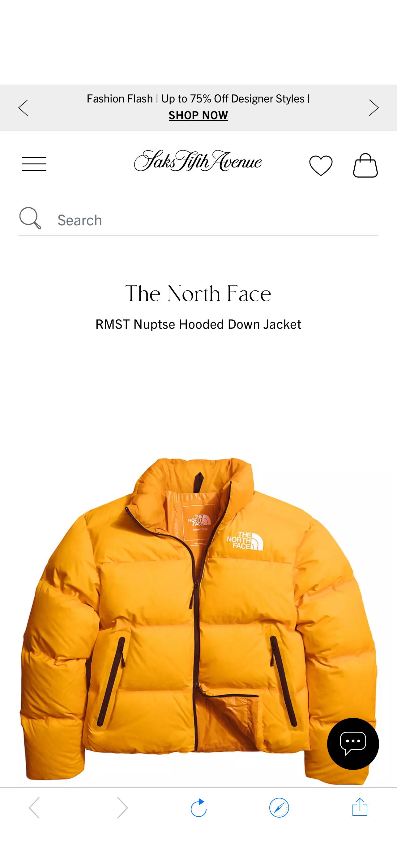 Shop The North Face RMST Nuptse Hooded Down Jacket | Saks Fifth Avenue
