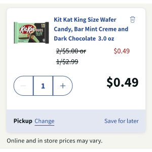  Walgreens多款Kit Kat清仓大特卖低至$0.49