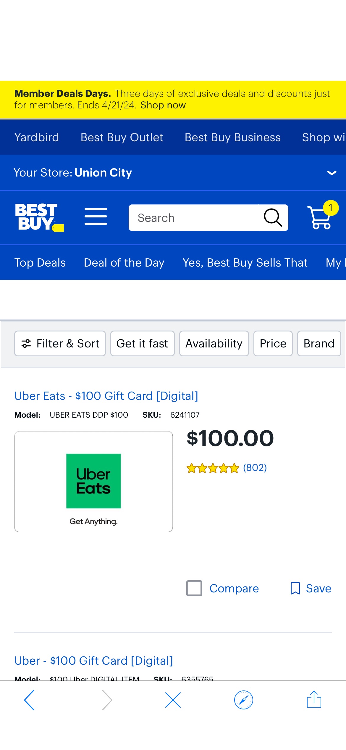 uber-gift-cards - Best Buy