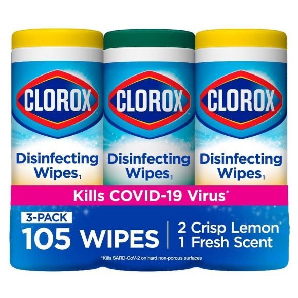 Bleach Free Disinfecting Wipes Value Pack - 105ct/3pk