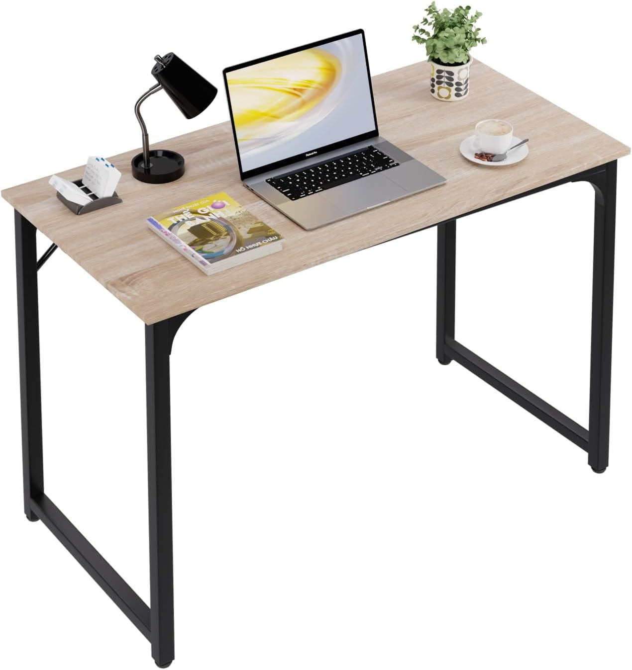PayLessHere 39 inch Computer Desk Modern Writing Desk, Simple Study Table, Industrial Office Desk, Sturdy Laptop Table for Home Office, Nature - Walmart.com