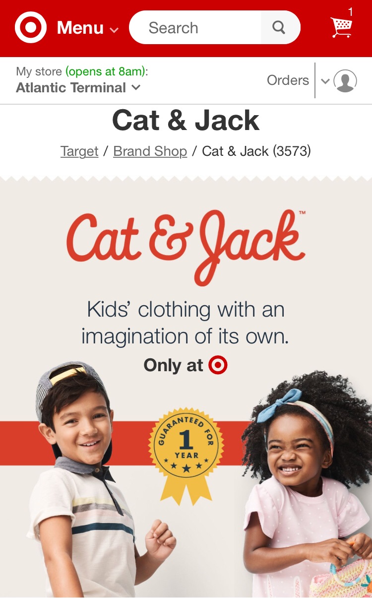 Target 自营品牌Cat & Jack精选婴童服装8折