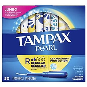 Tampax Pearl Tampons Regular Absorbency , 50 Count
