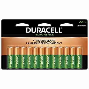 Rechargeable Batteries AA 12 Count