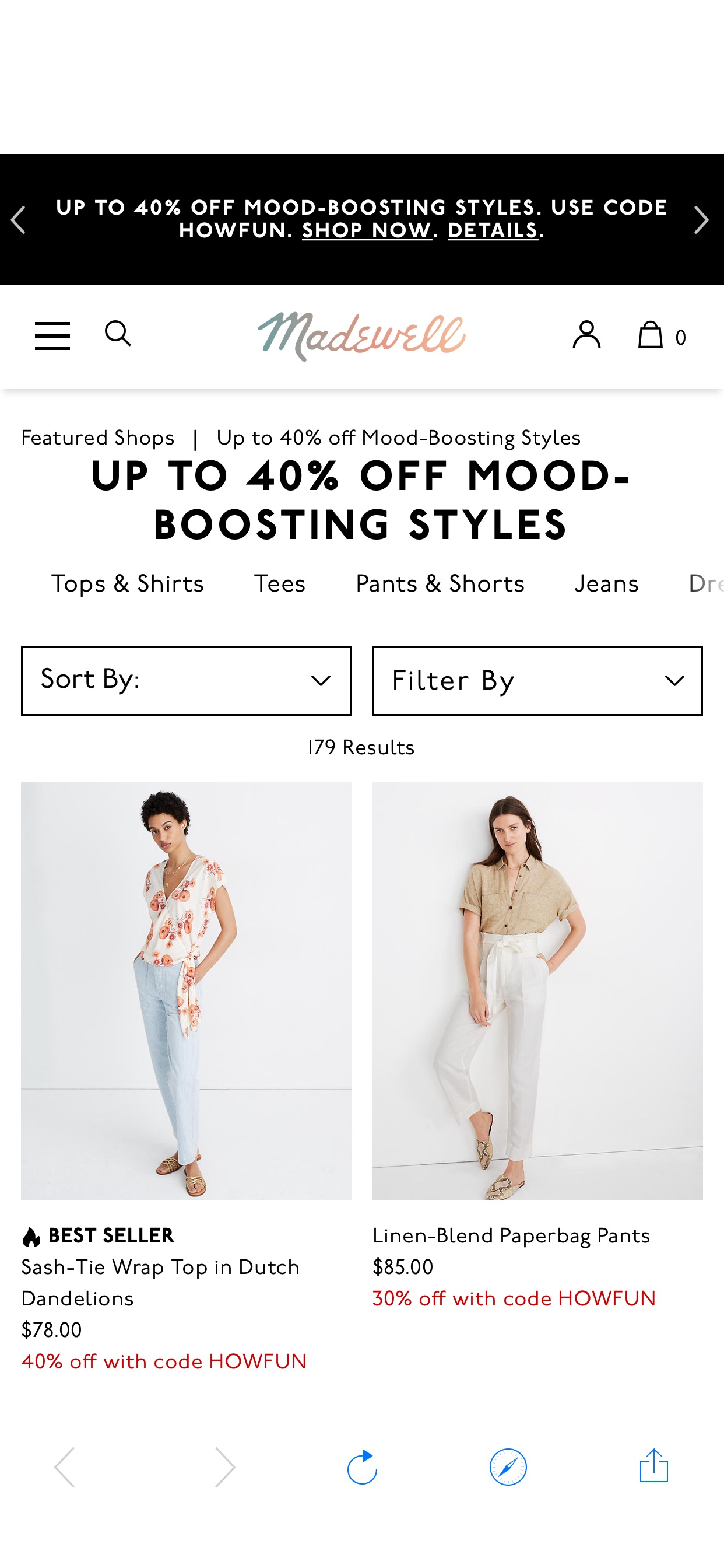 Up to 40% off Mood-Boosting Styles | Madewell