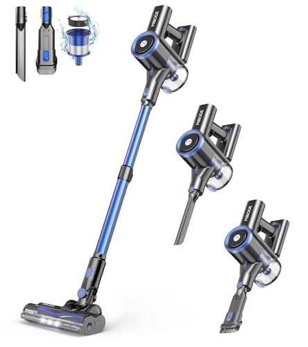 Amazon.com - MIBODE Cordless Vacuum Cleaner, Powerful Stick Vacuum with 3 Suction Modes, Max 45Mins Runtime Rechargeable Vacuum, Anti-Tangle Vacuum Cleaner for Home, 8-in-1 Vacuum for Hard Floor Carpe