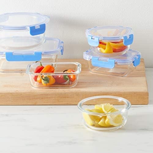 Amazon Basics Glass Food Storage Container  - Set of 14