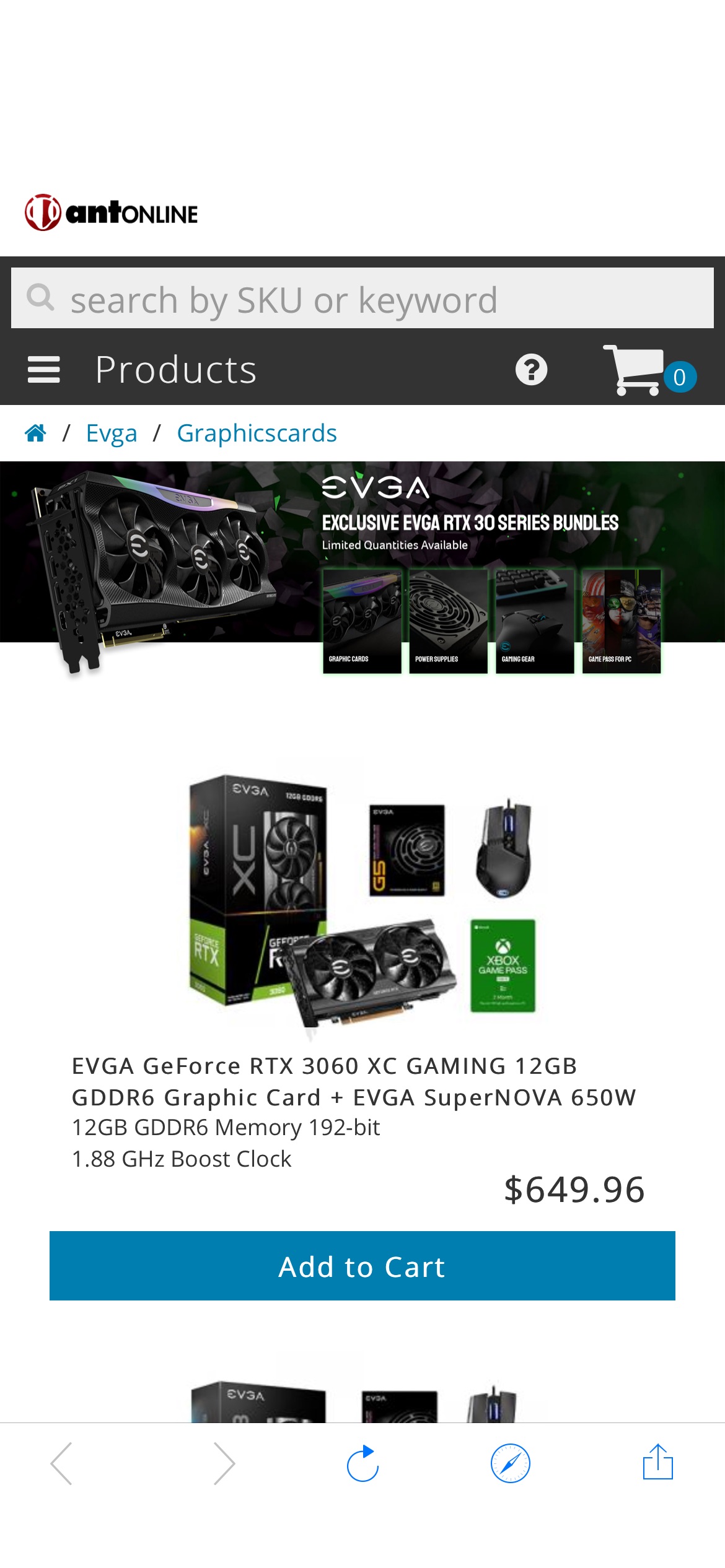 EVGA GeForce RTX 3060 XC GAMING 12GB GDDR6 Graphic Card鼠标电源xbox会员3个月套餐