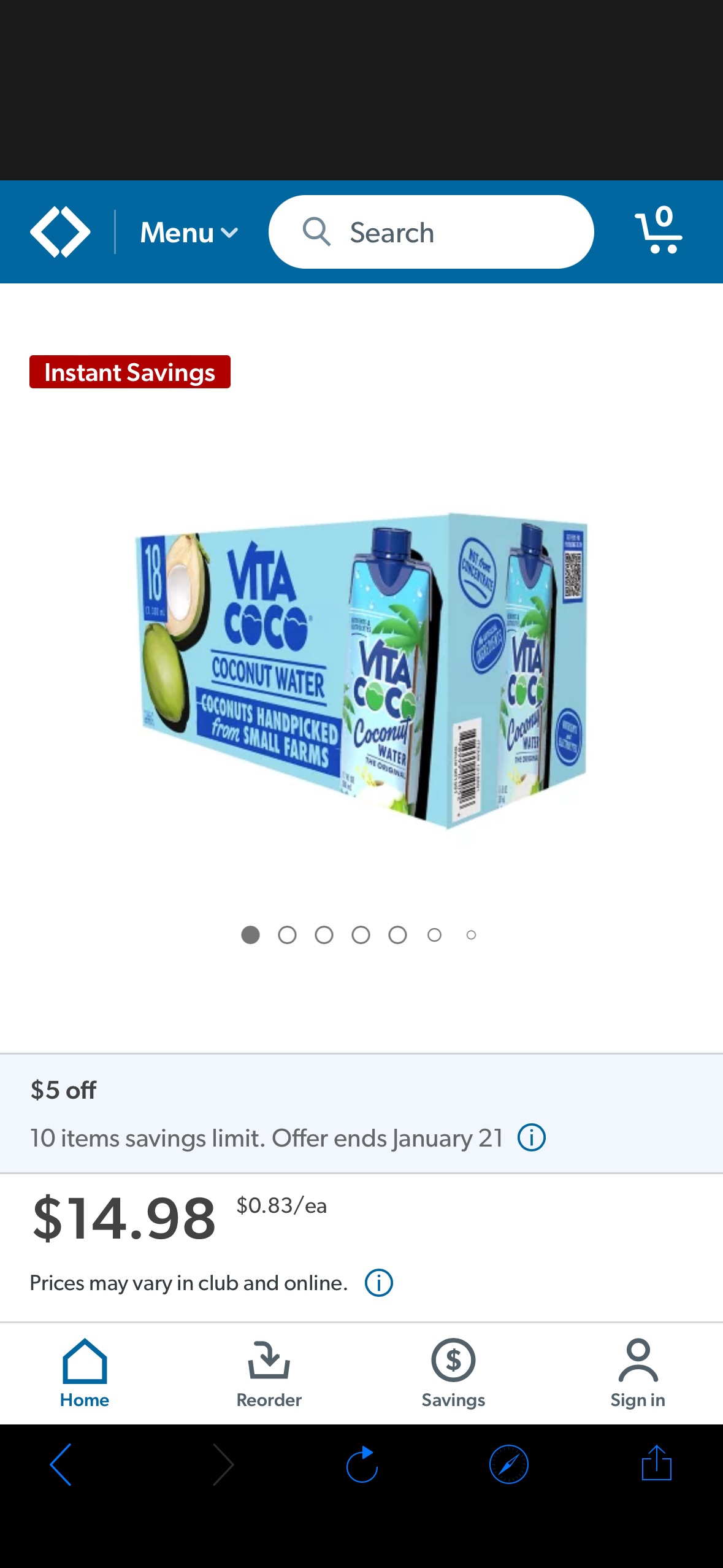 Vita Coco Coconut Water (11.1 fl. oz., 18 pk.) - Sam's Club