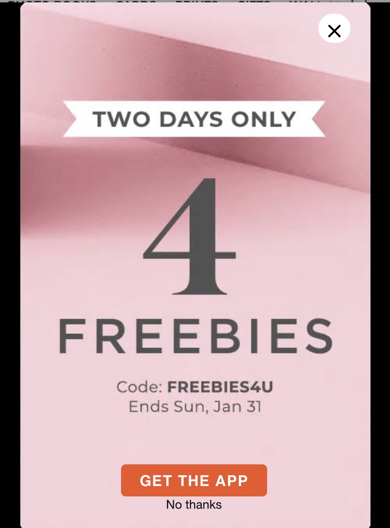 4件免费freebies，相册书低至五折，额外八折Special Offers, Deals, Coupons, Promos, & Discounts | Shutterfly