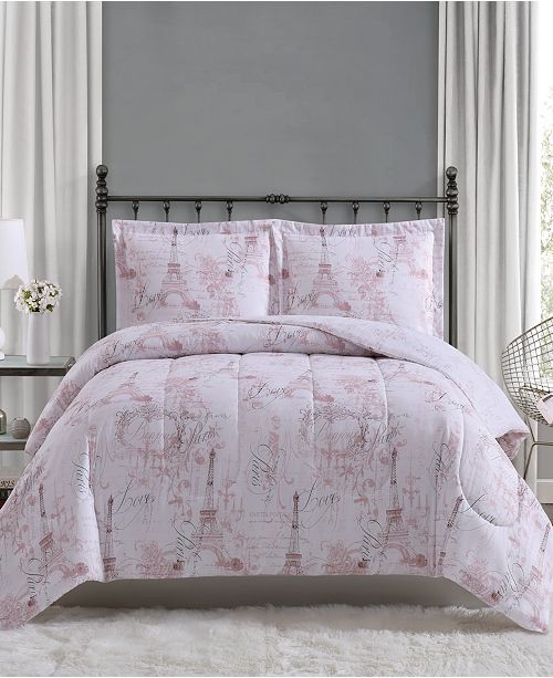 全网最低价Pem America Paris 3-Pc. Full/Queen Comforter Mini Set, Created for Macy's & Reviews - Bed in a Bag - Bed & Bath - Macy's