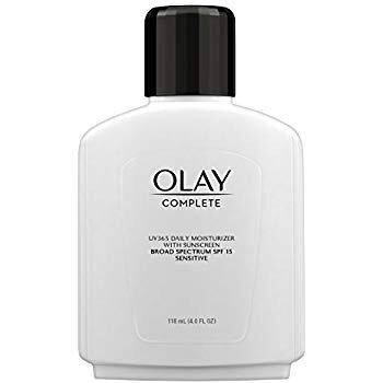 Olay Complete All Day Moisturizer With Sunscreen Broad Spectrum SPF 15 - Sensitive, 4 fl. Oz @ Amazon