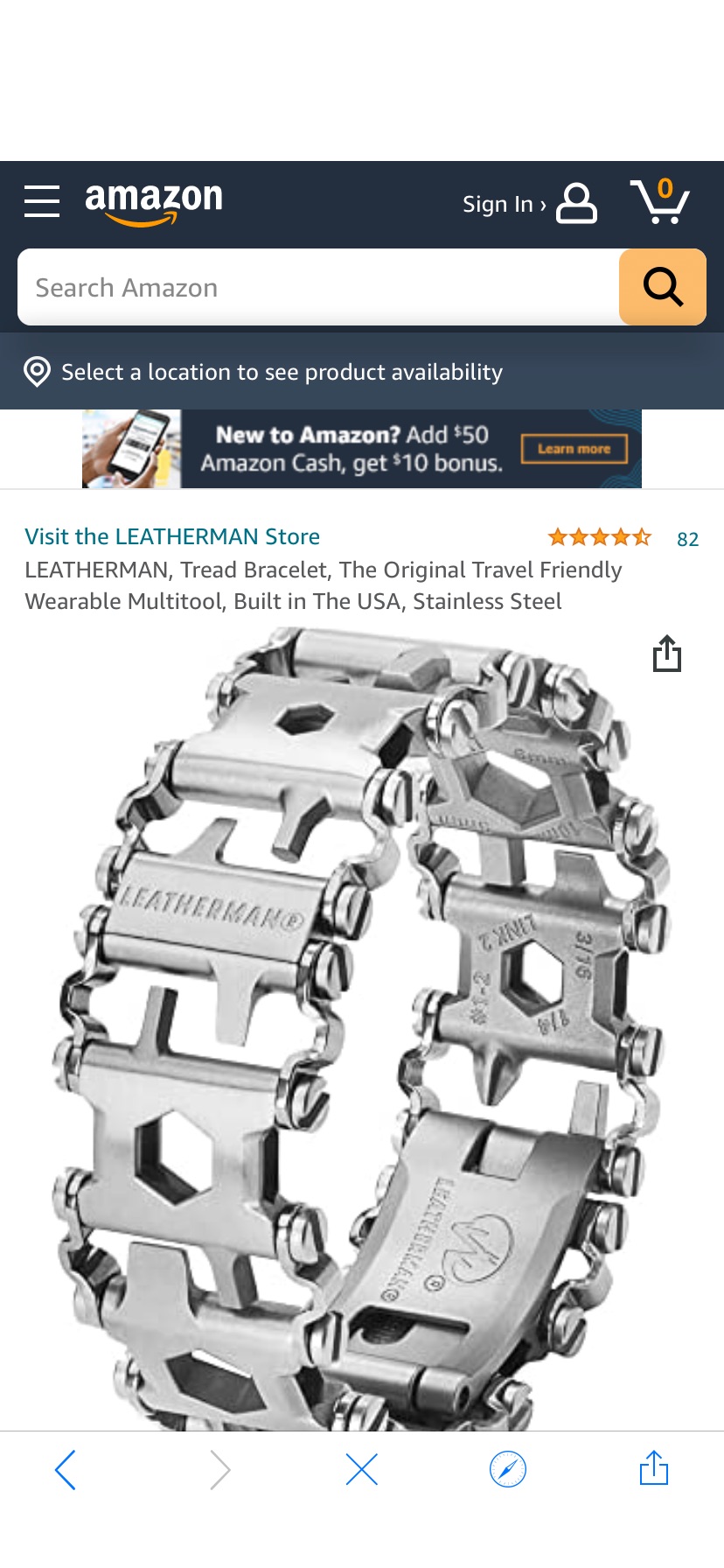 Amazon.com: LEATHERMAN, Tread Bracelet, The Original Travel Friendly Wearable Multitool, Built in The USA, Stainless Steel : Tools & Home Improvement 以前就想买，但是价格太贵了，这次价格好像是史低了，可以入手