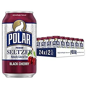 Seltzer Water Black Cherry, 12 fl oz cans, 24 pack