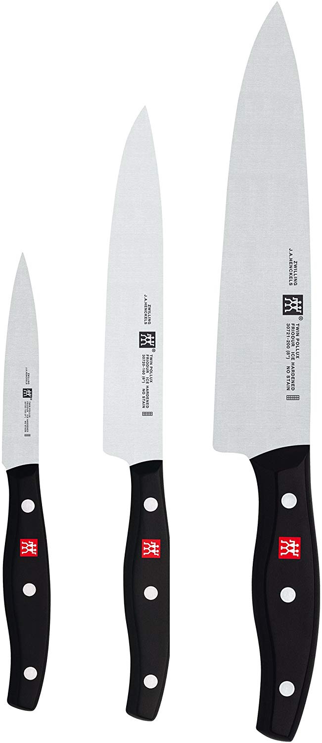 双立人刀具三件套Amazon.com: Zwilling J.A. Henckels 30720-000 Twin Signature Starter Knife Set, 3 Piece, Black: Block Knife Sets: Kitchen & Dining