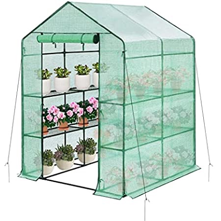 可走入式植物暖房
Amazon.com : Mini Walk-in Greenhouse Indoor Outdoor -2 Tier 8 Shelves- Portable Plant Gardening Greenhouse (57L x 57W x 77H Inches), Grow Plant Herbs Flowers Hot House : Patio, Lawn & Garden