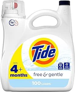 Free & Gentle Liquid Laundry Detergent 100 loads 146 fl oz HE Compatible