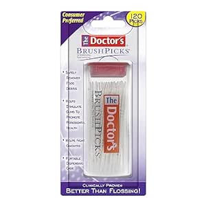 Amazon.com : The Doctor&#39;s BrushPicks, Interdental Brushes and Dental Pick 2-in-1, Plaque Remover for Teeth, 120 Toothpicks, 1 Pack : Dental Picks : Health &amp; Household