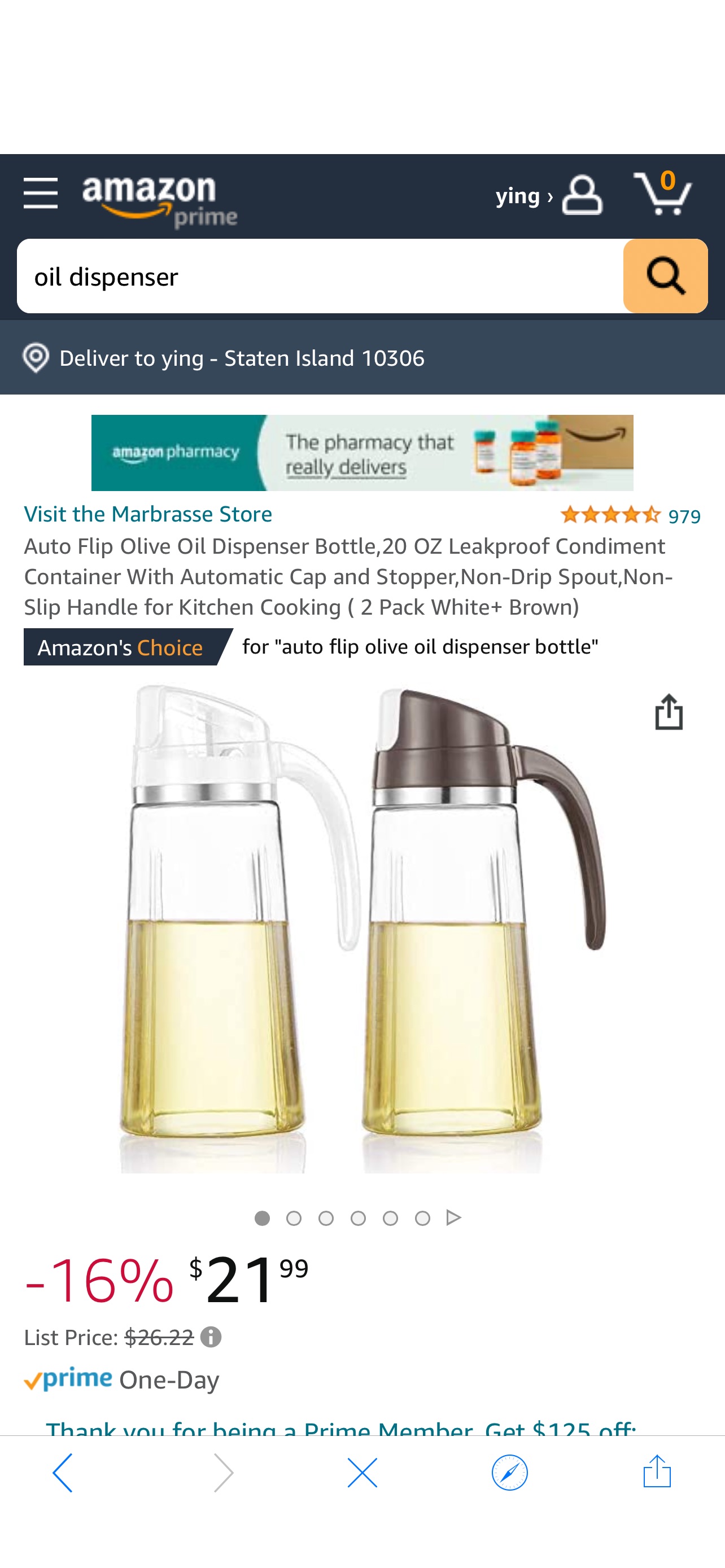 Amazon.com: Auto Flip Olive Oil Dispenser Bottle,20 OZ Leakproof Condiment Container With Automatic Cap and Stopper,Non-Drip Spout: Home & Kitchen