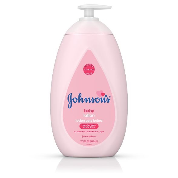 婴儿用品Johnson's Moisturizing Pink Baby Lotion With Coconut Oil - 27.1oz : Target